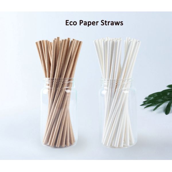 Biodegradable Eco Drinking Straw Paper 60G White Colorful Kraft Paper Roll 