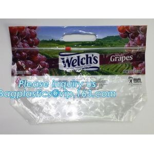 packing bag slider storage bags with white block, Perforated Standup Bags for