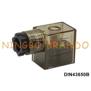 China DIN 43650 Form B MPM Solenoid Coil Connector With LED Light Indicator on sale