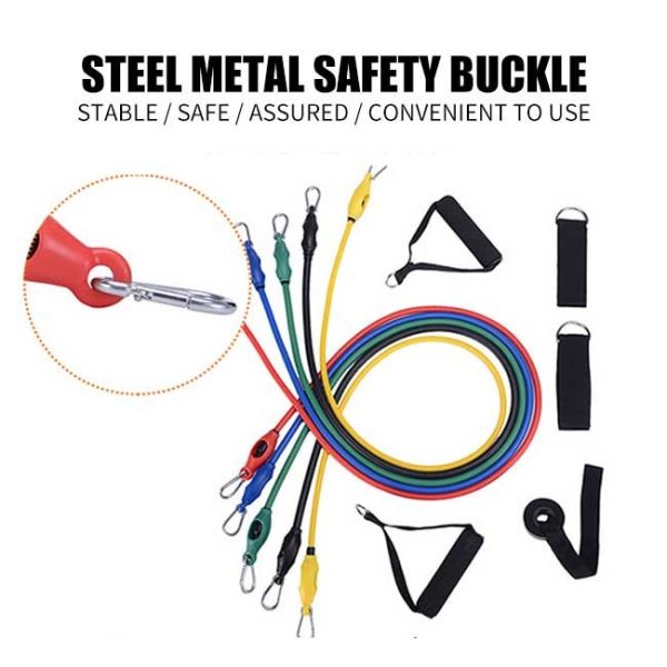 Quality 11Pcs/Set Latex Rubber Resistance Exercise Tubes Yoga Pull Rope for sale