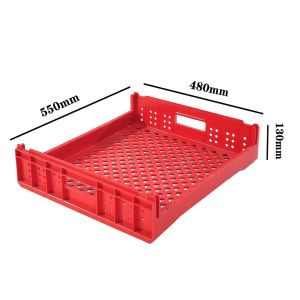 Stackable and Foldable Nestable Bread Crates Mesh Stacking Plastic Turnover