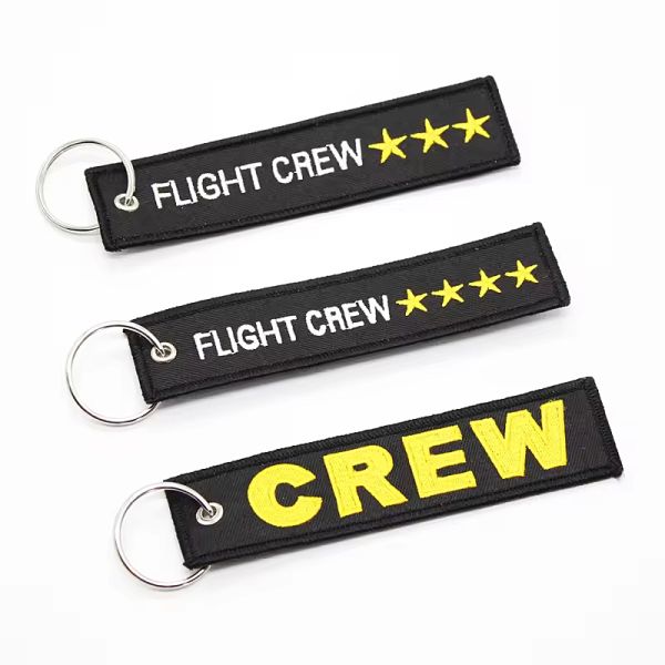 Customizable Keychain Double Sides Embroidery Keychain Custom Logo Merrow Embroidered Patch Key chains