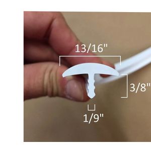 Rubber Edge Protector Plastic Trim T Molding 3/4 or Customized for Customer's Request