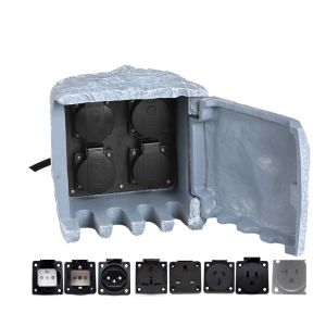 Outdoor Garden Electrical Power Outlet Socket Box Resin Enclosure Waterproof