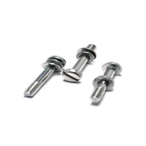 M4 Stainless Steel SS ANSI A2 A4 70 80 Slotted Pan Head Screw Assembled With