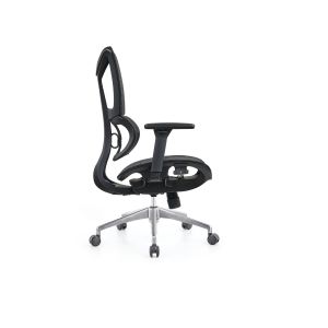 Adjustable Recline Mesh Seat Office Chair With High-Density Leatherette Back
