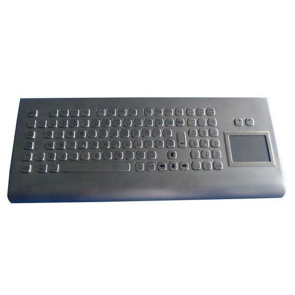 Quality Long key stroke industrial metal rugged keyboard with touchpad , 97 key for sale