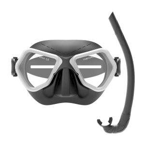 65CC Bifocal Goggles Lens Snorkel Mask Set Freediving Equipment