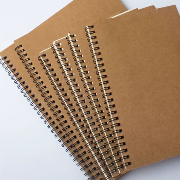 Quality Custom Retro Thickened Kraft Paper Notebook Simple Printing Workbook for sale