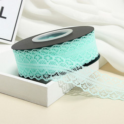 2.5cm Elastic Band Hollow Flower Ribbon for Sewing Clothing Garment Macaron red