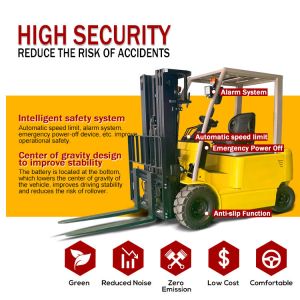 3 Ton Forklift Heavy Duty Electric Forklift Truck With 15 Months or 3000 Working