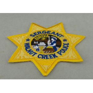 Crafts Toys Custom Embroidery Patch Back Side Police Patch Badge