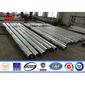 15 M Electric Column Steel Utility Pole With FRP And Marks , Malaysia Standard