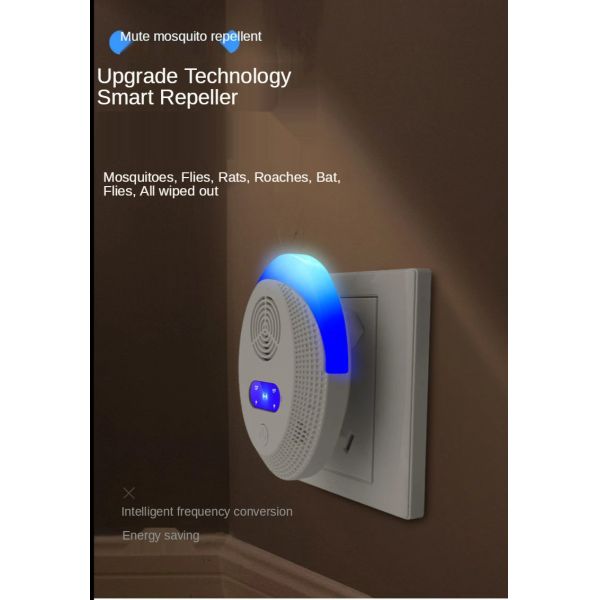 22-65KHz Ultrasonic Frequency Insect Control Device Directly from Repels 100 Insects