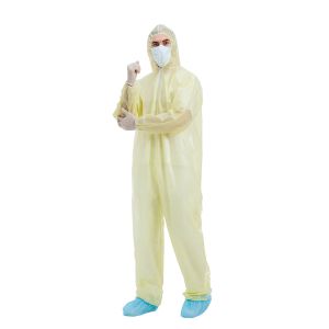 China Anti Pollution Disposable Protective Coverall With Hood on sale