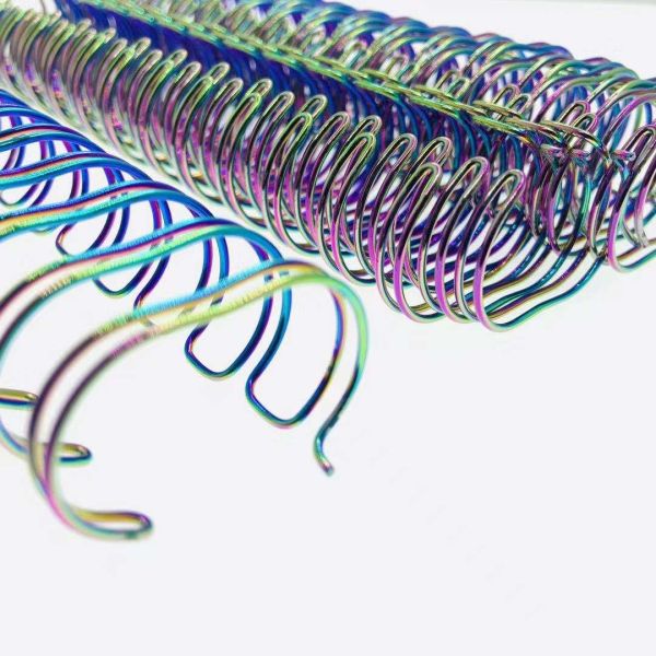 Quality 5/8" To 1-3/4" 2:1 Pitch Plated Double Ring Binding For Educational Books And More for sale