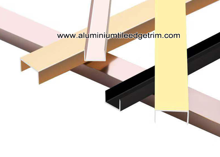 Shiny Glossy Aluminium U Channels Shower Tile Metal Edge For Interior Decor