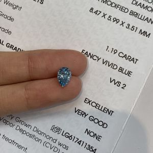 Wholesale 1.19 Carat VVS2 2EX N IGI Pear Shaped Lab Grown Diamond from china suppliers