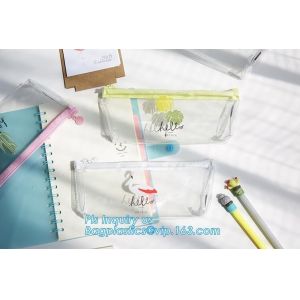 Personalized Neoprene Pencil Case, Neoprene Pencil Bag, Zipper Transparant PVC
