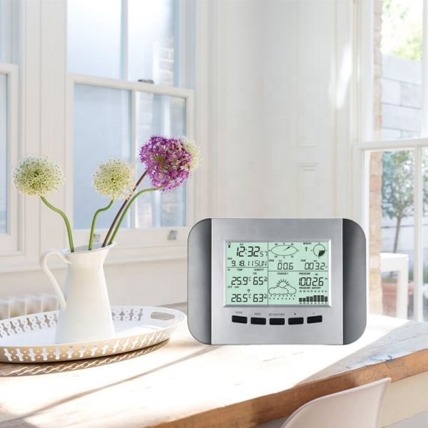 Solar Weather Station With Rain Wind Direction And Thermometer Customized