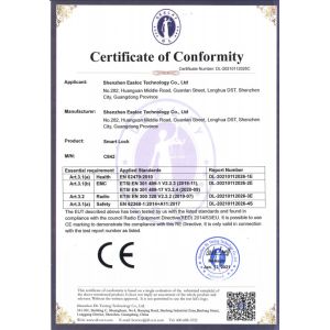 Shenzhen Easloc Technology Co., Ltd. Certifications
