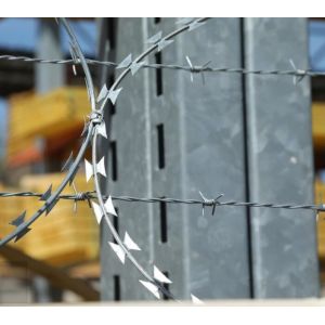 Wholesale Hot Sale Cross Razor Barbed Wire Flat Wrap Razor Barbed Wire And Clips Razor Wire from china suppliers