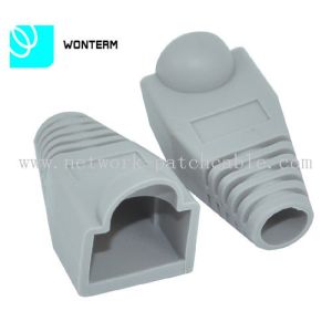 Patch Cored Rj 45 Network Jack RJ45 Plug Boots OD5.5-6.5MM Cover Grey