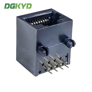 RJ45 Single Port Connector 1X1 10P8C Light Free All Plastic Gold-plated 6u