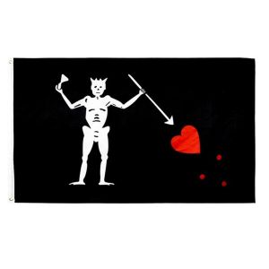 Wholesale Rectangular Pirate Edward Teach Flag 90x150cm With Brass Grommets from china suppliers