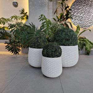 Modern Fiber Cement Pot Frost Resistant And Character Design For Plants