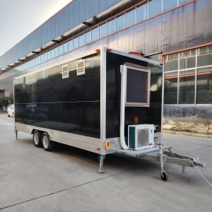 500*180*250cm Multifunctional Mobile Square Style Tow Trailer for Snacks and Ice