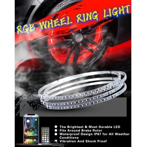 12V Multicolor LED Headlights , Singal Row Led Rgb Car Lights