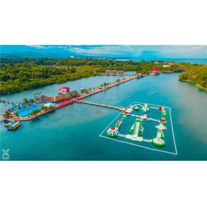 Adults Inflatable Floating Obstacle Water Park Games With TUV Certificate