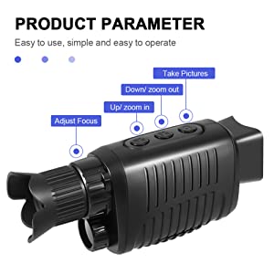 1080P Digital Monocular Night Vision Long Range 1200Mega Pixel