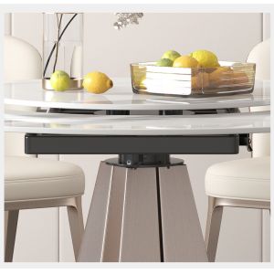 120cm 4 5 6 Seater White Round Extendable Dining Table And Chairs 4 To 6