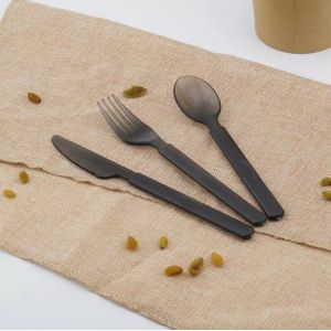 Hard Plastic Fork Knife And Spoon , Knife Fork Spoon For Cafe Restaurants