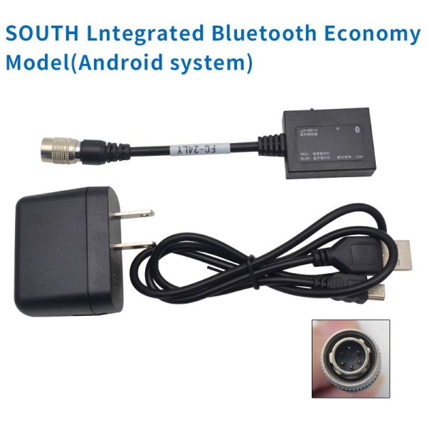 Bluetooth Adapter for SOUTH KOLIDA SANGDING Total Station 6 Pin with Charger and cable Android and iOS Systems