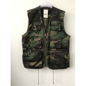 Mens classic vest, mens waist coat, camo vest in T/C 80/20 fabric, 048