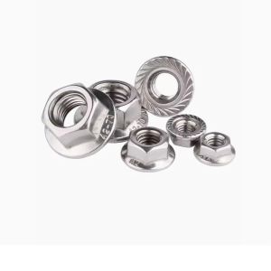 Custom M8 M10 M12 Hex Flange Metal Nut Brass Copper Nickel Tin Plated DIN6923