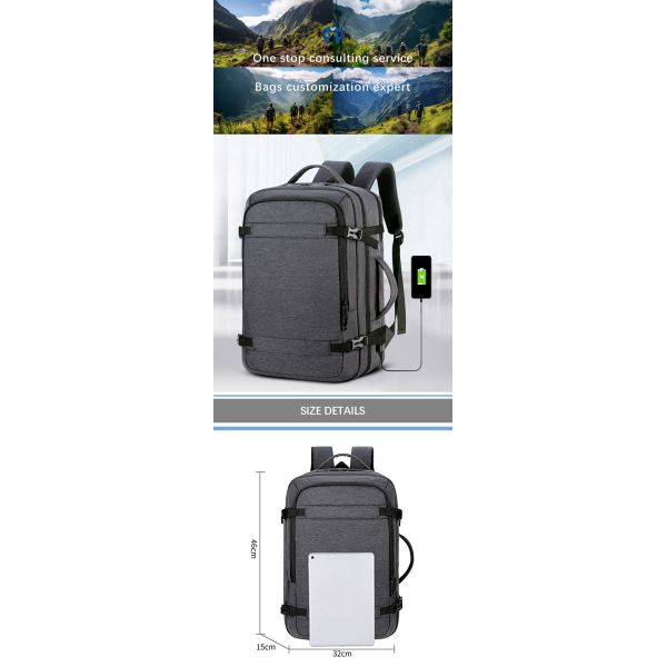 Waterproof Laptop Backpacks Multifunctional Work Computer Backpack With USB Port