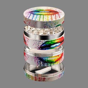 Zinc Alloy 4 Piece 2.5'' Herb Grinder With Pollen Catcher