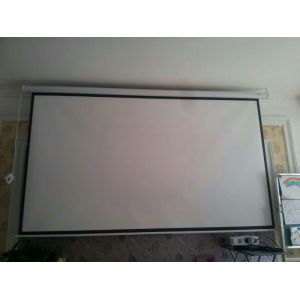CE UL Certificate Automatic Projection Screen 133" 16:9 Digital Projector Fabric