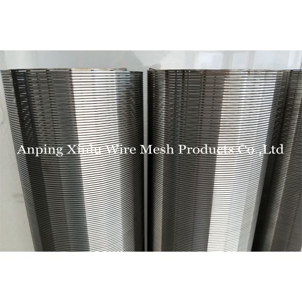Smooth Wedge Wire Well Screen Pipe Electrolytic Polishing Wire Wrapped 100