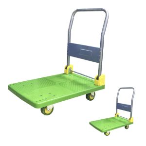 660lbs Capacity 90x60cm Foldable Platform Trolley Heavy Duty