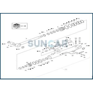 China XKCD-03427 XKCD03427 Dipper Cylinder Seal Repair Kit for CNH Excavator CX26C on sale