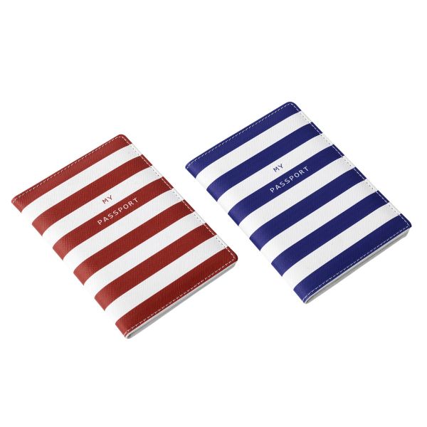 Rectangle Weave Pattern PU Travel Passport Holder With Id Window