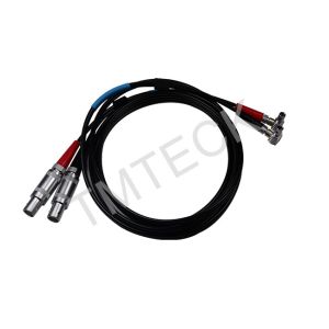 Black Ultrasonic Flaw Detector Dual RG-174 Cable With 1.5m 1.8m 2m Length