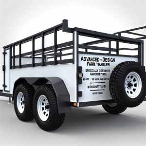 Anti-Corrosion Agriculture Hydraulic Dump Farm Trailer For Ranchers With Tires