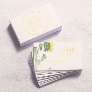 Gloss Lamination Innovative Business Cards Double Side Printing Wtih Foil Logo