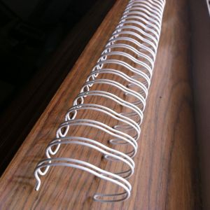 Double loop wire for bookbinding